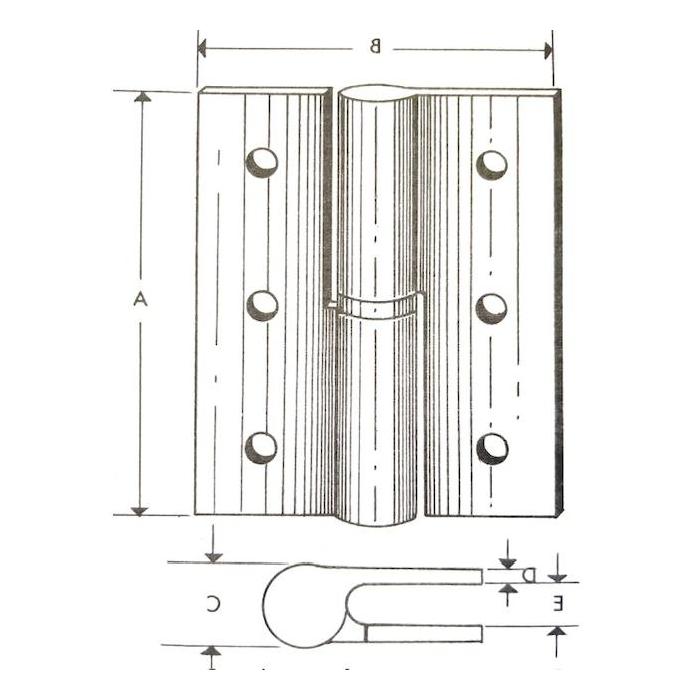 Paumelle mobilier mtallique